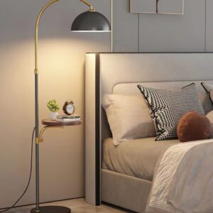 Velmora Metallic Arc Standing Floor Lamp