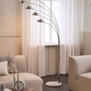 Statique Silver Arc Floor Light