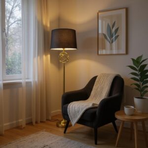 Prismora Brass Floor Lamp