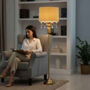 Auralis Brass LED Floor Light