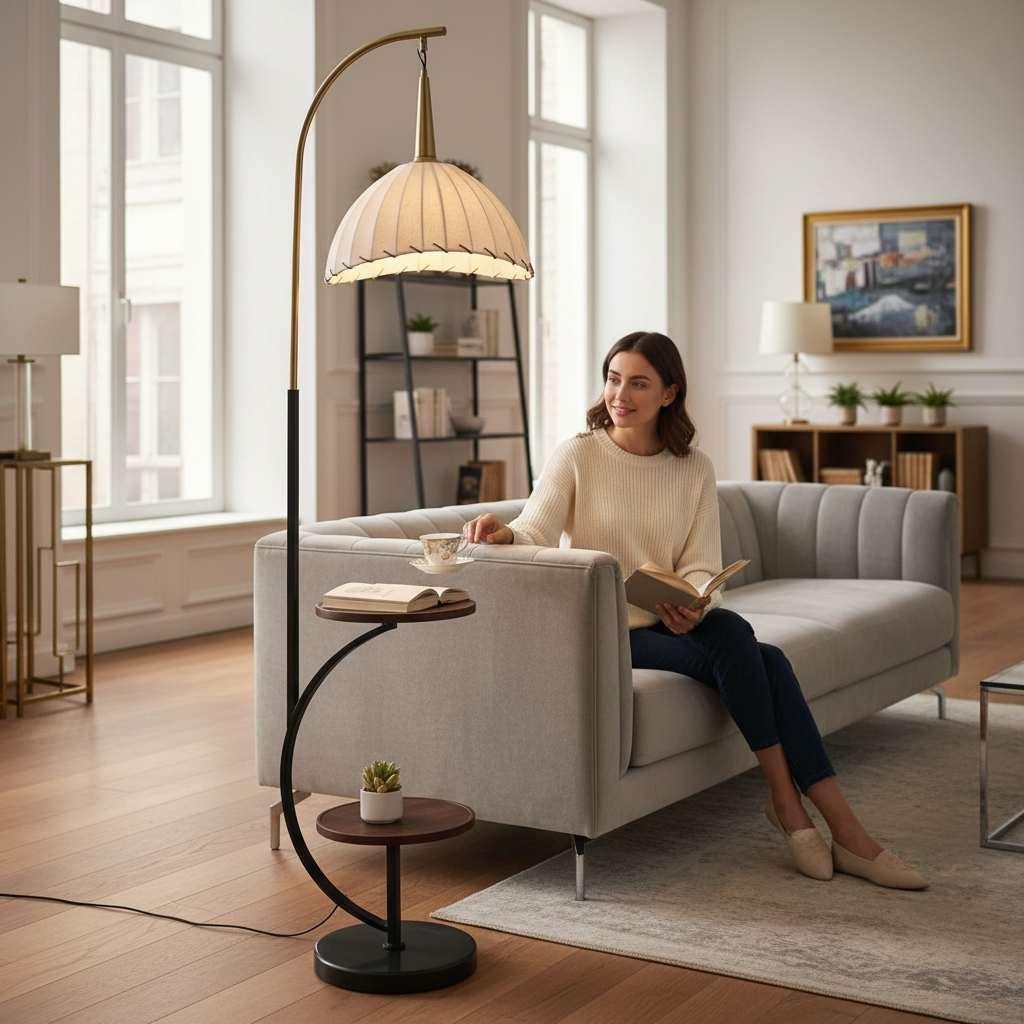 Solvane Metallic Floor Light