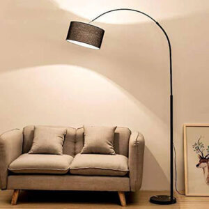 Emberlyn Black Metal Arc Standing Floor Lamp