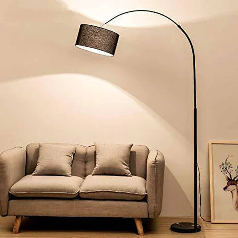 Emberlyn Black Metal Arc Standing Floor Lamp