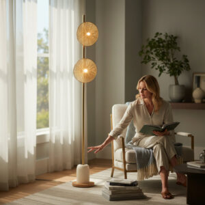 Silvane Gold Brass Floor Lamp