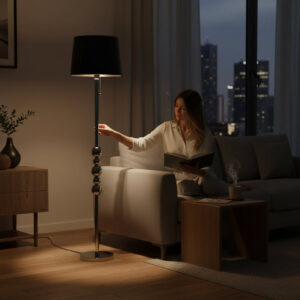 Auréa Silver Standing Floor Lamp