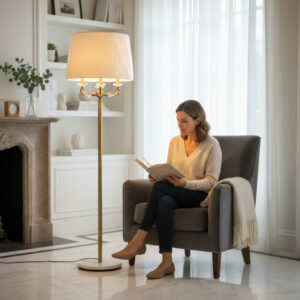 Nordglow Metallic Quad-Light Floor Lamp